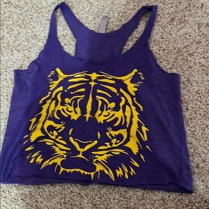 Next Level Apparel Purple Tiger Graphic Tank Top